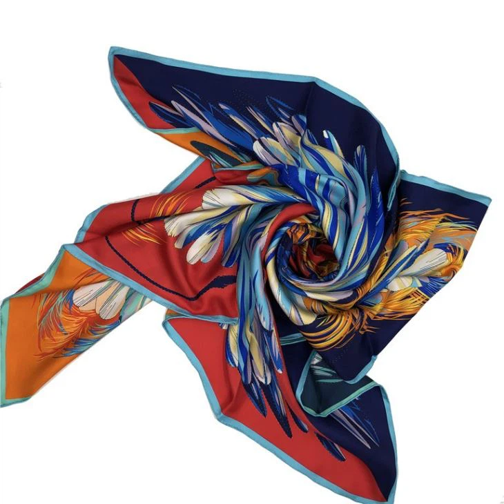 Custom Digital Double Sided Silk Scarf Women Printed Scarf Silk Women